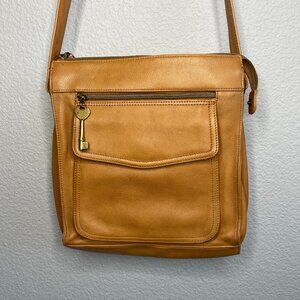 Fossil Brown Leather Shoulder Bag
